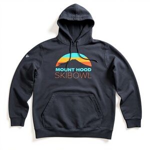 LevelWear Mount Hood Skibowl Black‎ Hoodie Adult Unisex Large EUC PNW Gorpcore